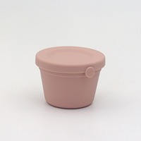Boîte à lunch ronde en silicone de qualité alimentaire, compatible micro-ondes, sans BPA, boîte à lunch pour enfants