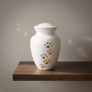 Brass Metal American Style Monument Cremation Urn <b>for</b> Adult and Pet <b>Ashes</b> with Lid - Indian Home Crafts - Product Image 1