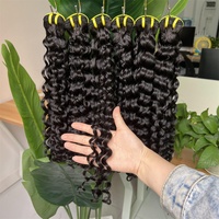 Cheveux Humains Bruts Vietnamiens Grade 12A Super Double Drawn 100% Non Traités Brésiliens Bouclés Profonds en Lots