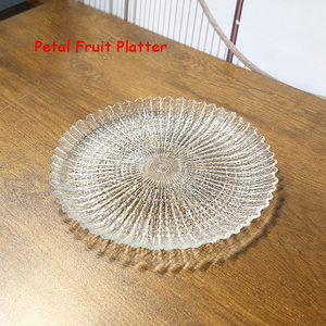Plato de Vidrio Transparente Ecológico Hecho a Mano para Aperitivos, Bandeja de Frutas para el Hogar, Plato para Café de Oficina, Plato para Guardar Nueces, Semillas de Girasol - Product Image 3