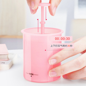 <b>Bubbling</b> Maker Facial Cleanser Foamer Manual Press Type With Lid PP Material - Product Image 2