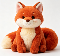 Peluche Renard Rouge Personnalisée à Faible MOQ, Fabrication OEM ODM, Mignonne Poupée Renard en Peluche, Échantillon Rapide pour Enfants