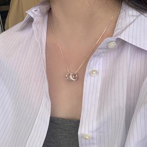 Collier pendentif en argent pur S925 avec pampille en forme d'orchidée pour femme, design de bijoux en platine exquis et haut de gamme - Product Image 3