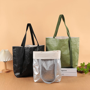 Bolsa de Papel Kraft Publicitaria Personalizada, Resistente al Agua, para Uso Versátil y Reutilizable en el Mercado y Compras - Product Image 1
