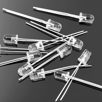 LED DIP 5 mm rouge, jaune, bleu, vert, blanc, orange, UV F5, diode électroluminescente avec lentille diffuse et transparente