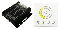 Contrôleur de variateur LED tactile à double couleur blanc CCT, filaire RJ45, 2 canaux * 10A, SZ600, DC12V 24V