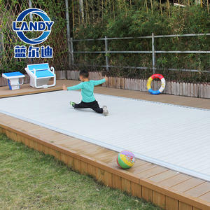 Landy Couverture <span class=keywords><strong>de</strong></span> piscine électrique en <span class=keywords><strong>aluminium</strong></span>, protection UV, anti-poussière, rétractable automatiquement, pour piscines creusées. - Product Image 1