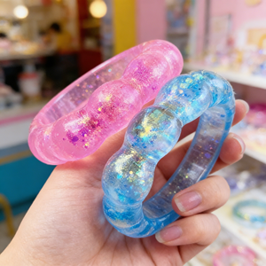 Nouveau Jouet Anti-Stress Tendance : Mochi Squishy en Forme de Boulette Vapeur Remplie, Perlé de Paillettes Colorées, Extensible pour Enfants - Product Image 2