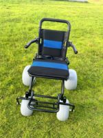 Fauteuil roulant de plage tout-terrain pliable et portable, idéal pour l'extérieur, vente en gros d'usine à bon prix