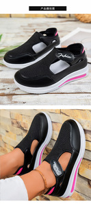 Nouvelles baskets confortables pour femmes à empeigne en maille, antidérapantes, style <span class=keywords><strong>plateforme</strong></span>, pour la marche et le sport, direct usine - Product Image 6