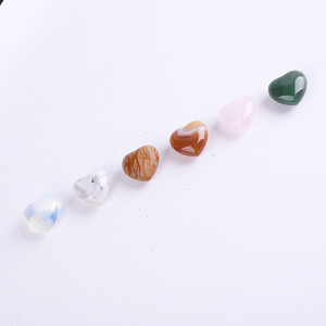 Yedi çakra taş 7 renk seti Yoga çakra düzensiz Reiki şifa kristalleri taş kalp şeklinde kristal hediye kutusu - Product Image 2