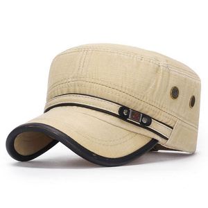 Four Seasons Universal Washed Vintage <b>Flat</b> <b>Cap</b> Leather Edge Retro Faded <b>Men</b> Women Casual Sports <b>Cap</b> Fishing Camp Hat <b>Cap</b> for <b>Men</b> - Product Image 4