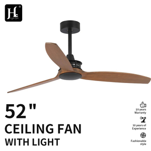 Modern LED <b>Ceiling</b> <b>Fan</b> 3 Solid Wood Iron Blades 6-Speed <b>Remote</b> <b>Control</b> Noiseless Reversible DC Motor Warranty for Living - Product Image 3