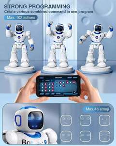 Robot RC Interaktif yang Dapat Diprogram, Kontrol Suara, Kontrol Aplikasi Edukasi Anak, Mainan Robot Pintar 1088, Mainan Anak - Product Image 3