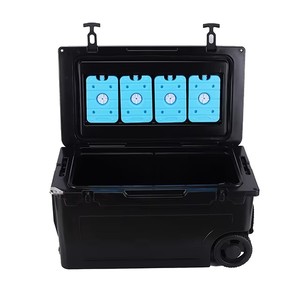 Nevera Portátil con Ruedas de Plástico Rotomoldeado, Reutilizable, con Impresión de Logotipo Personalizado, Capacidad de 55QT, Diseño Moderno, a Prueba de Fugas, para Latas, de PE - Product Image 2