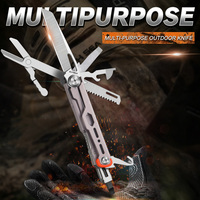 Nouveau produit Bochen, nouvelle couleur, couteau multifonctionnel 7 en 1, outils de plein air portables, tournevis, ciseaux, facile à utiliser, pliage rapide