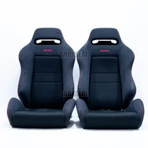 مقاعد سيارات ريكارو الأصلية SR3 DC2 باللون الأسود بحالة جيدة للغاية للسيارات الملائمة للسباقات في المنزل مصنوعة من فوم معدني قماش غير منسوج