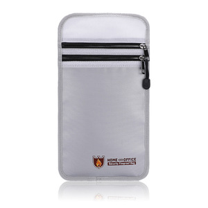 Home Office Security Fireproof <b>Bag</b> 27x17.5cm Double Zipper Vertical Design <b>Document</b> Storage Case - Product Image 1