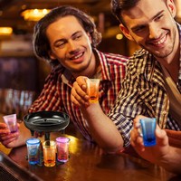 Verre à liqueur en plastique 40ML à fond coloré pour bar à boire réutilisable Logo imprimable Verre à liqueur en plastique personnalisé