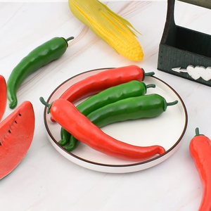 ZhiXia personnalisé en gros mousse artificielle faux légume faux poivre rouge vert Simulation réaliste piment pour la maison cuisine fête - Product Image 2