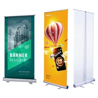 Support de bannière enroulable en PVC épaissi, présentoir détachable, simple ou double face, installation facile pour exposition et événement