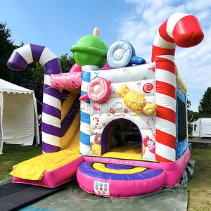 Châteaux gonflables de grande taille de qualité supérieure, <span class=keywords><strong>rose</strong></span>, châteaux gonflables/candy land, châteaux gonflables commerciaux à vendre - Product Image 1