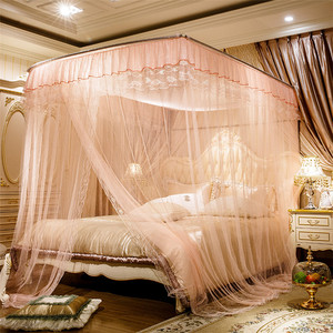 Cần Câu Màu Hồng Cổ Điển Ren Hoàng Gia Kính Thiên Văn Lớn Siêu Mềm Densenet Vuông Muỗi <span class=keywords><strong>Net</strong></span> - Product Image 5