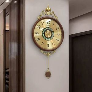 Metal Wall <b>Clock</b> Round 60mm Silent <b>Battery</b> Powered Living Room Home Decor - Product Image 5