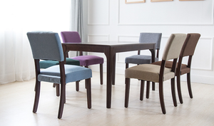 <span class=keywords><strong>Silla</strong></span> de comedor de madera maciza comercial moderna <span class=keywords><strong>Silla</strong></span> de <span class=keywords><strong>restaurante</strong></span> tapizada de tela colorida para hoteles - Product Image 5