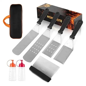 Nuevos Productos de Cocina, Utensilios de Barbacoa de Acero Inoxidable, Kit de Accesorios para Plancha Plana, Juego de Herramientas para <span class=keywords><strong>Parrilla</strong></span> Tepanyaki - Product Image 1