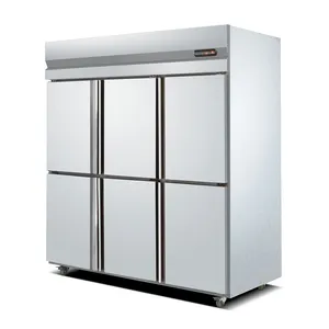 OEM 4 Doors Stainless Steel Industrial Upright Freezer Commercial Refrigerator Refrigerated Cabinets For Sale Chille