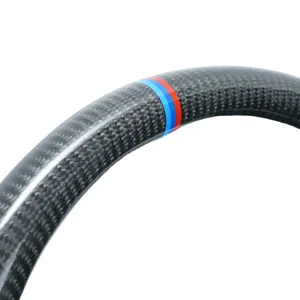 Funda para volante compatible con M3 M4 serie 3, fibra de carbono y cuero cosida a mano, marca OEM, 1 año de garantía - Product Image 3