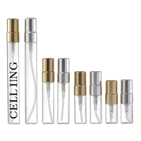 Flacon de parfum en verre transparent avec couvercle argenté, idéal pour échantillons d'huiles parfumées – 2ml, 3ml, 5ml, 8ml, 10ml, 15ml – Vente chaude