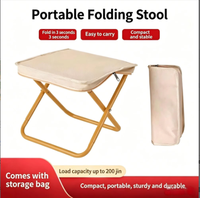 Chaise pliante portable en tissu Oxford, tabouret à ressort pour enfants, banc d'attente, utilisation camping et plage