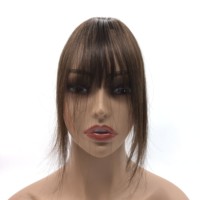 AU Livraison Rapide : Complément capillaire 100% cheveux naturels, frange de remplacement en tissage de soie, pour femmes, pour couvrir les zones clairsemées