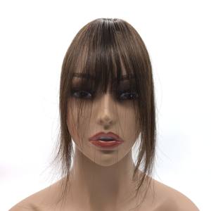 AU Schnelle Lieferung Haarteil 100 Echthaar Fransen Patch Ersatz Seide Maschine Schuss Topper Knall für Frauen, die Glatze bedecken - Product Image 2