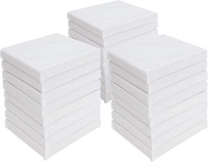 Mini tele da <span class=keywords><strong>pittura</strong></span> 6x6 pollici, confezione da 24, tele in cotone pre-stirate piccole, tele bianche per <span class=keywords><strong>pittura</strong></span>, artigianato, acrilici, olio - Product Image 1
