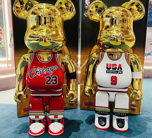 Figuras Bearbrick 400% <span class=keywords><strong>Jordans</strong></span> Bulls 23 al por Mayor, Muñeco Kwas Block para Adornos, Modelo <span class=keywords><strong>de</strong></span> Juguete Bearbricks, Regalo para Niños - Product Image 6