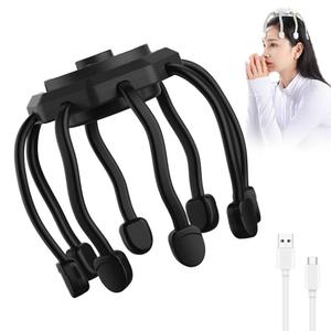 Producto en Tendencia 0728: Masajeador de Cuero Cabelludo Recargable, Relajante y Antiestrés, Rascador de Cabeza Inalámbrico y Portátil para el Cabello - Product Image 2