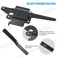 Kit de loquet de clôture autobloquant facile à installer, en stock aux États-Unis, loquet de porte de clôture en bois noir pour porte extérieure
