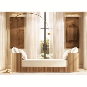 Cama de Pared Moderna de Madera Maciza con Tapicería de Tela para Dormitorio, Apartamento - Diseño de Lujo - Product Image 2
