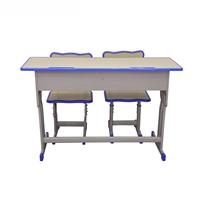 Mobilier scolaire moderne à double siège et hauteur réglable Chaises d'école pour salle de classe avec bureau Chambre à coucher Salon Bureau à domicile