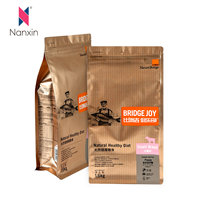 Aangepaste 250G 500G 1Kg Proteïne Poeder Koffie Platte Bodem Aluminiumfolie Opstaande Ritssluitingszakken