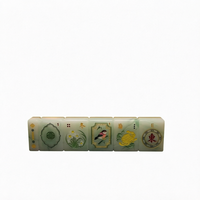 Jeu de Mahjong de Luxe en Acrylique Style Jade, 160 Pièces, Jeu de Société Traditionnel pour Table