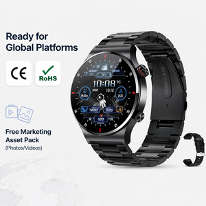Montre connectée <span class=keywords><strong>de</strong></span> luxe pour homme QW33, appels Bluetooth, moniteur <span class=keywords><strong>d</strong></span>'oxygène/sanguin, suivi du <span class=keywords><strong>sommeil</strong></span>, étanche IP67, sport, fitness, Android, iOS - Product Image 3