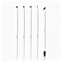 Pinceau de maquillage professionnel ultra-fin et coudé pour sourcils, eye-liner et anticernes – Pinceau lame fine coudée pour débutants