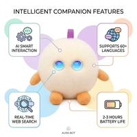 Mini Peluche Blanco con Tecnología ChatGPT, Compañero Inteligente con Voz y Emociones, Diálogo Global, Animal de Peluche Lavable con USB-C