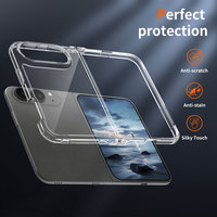 Étui pliable fin en gros pour iPhone Duo, armure argentée transparente, toucher doux et soyeux, résistant aux rayures, personnalisable OEM/ODM