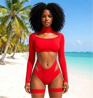 Groothandel Carnaval Maandag Kleding Monokini Cutout Jouvert Carnavalskostuum Privélabel Aangepast Logo Miami Trinidad Zwemkleding Bulk