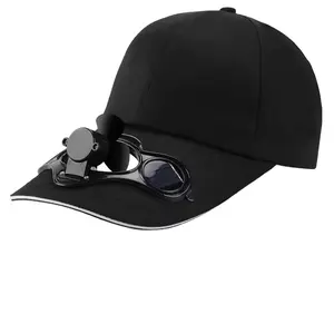 High Quality Plain Cool Sun Fan Hats Cotton Adjustable Multifunctional Baseball Cap Outdoor Summer Sports Unisex Solar Fan Caps